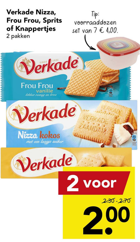 Verkade   biscuits folder aanbieding bij  Deen - details