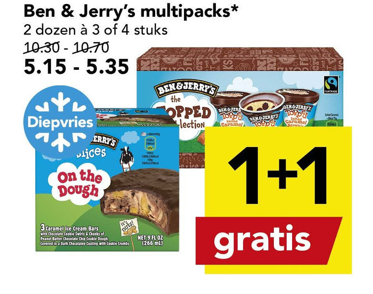 Ben and Jerrys   ijsspecialiteit folder aanbieding bij  Deen - details