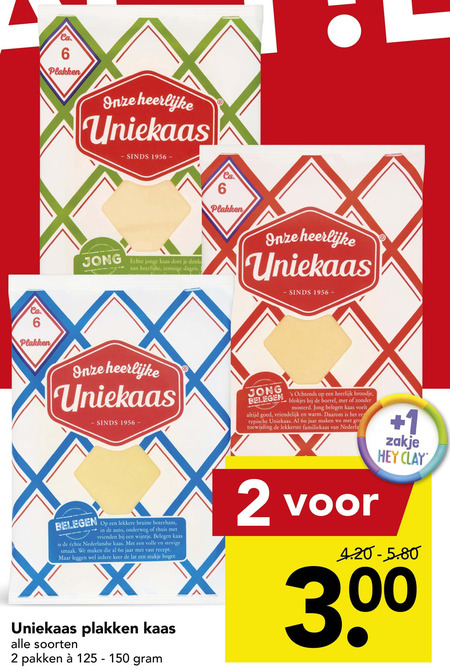 Uniekaas   kaasplakken folder aanbieding bij  Deen - details