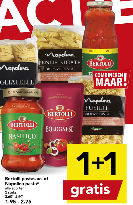 Napolina   pastasaus, pasta folder aanbieding bij  Deen - details