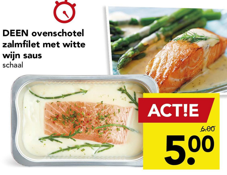 Deen Huismerk   visovenschotel, zalmfilet folder aanbieding bij  Deen - details