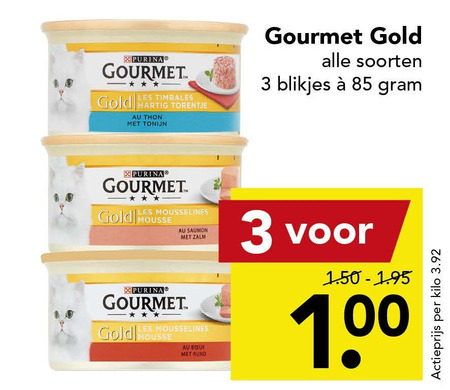 Gourmet   kattenvoer folder aanbieding bij  Deen - details