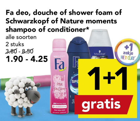 Schwarzkopf Nature Moments   conditioner, douchegel folder aanbieding bij  Deen - details