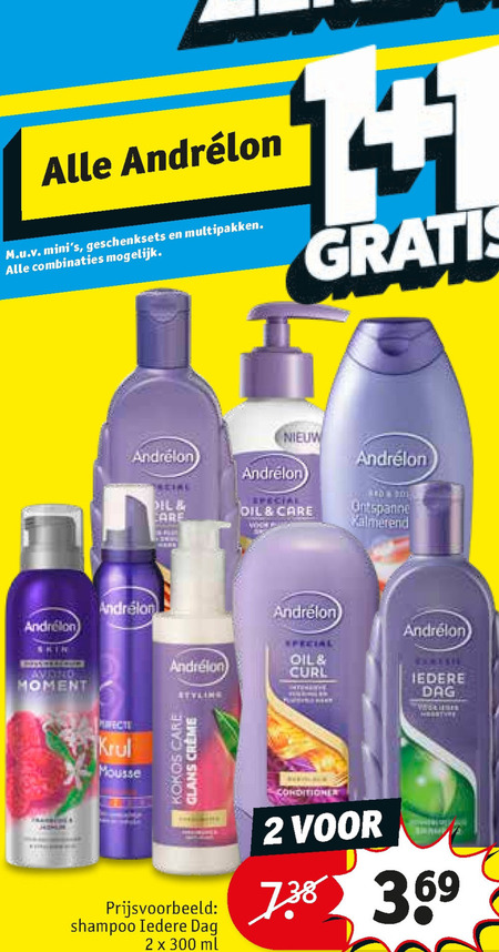 Andrelon   conditioner, shampoo folder aanbieding bij  Kruidvat - details