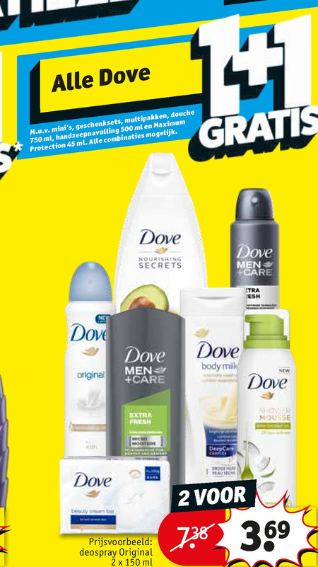 Dove   handzeep, deodorant folder aanbieding bij  Kruidvat - details