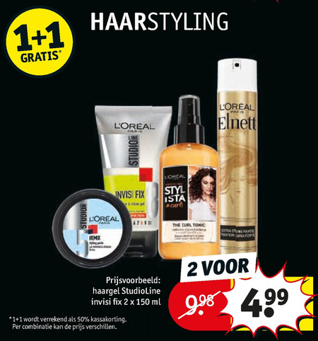 Studio Line   hairspray, haargel folder aanbieding bij  Kruidvat - details