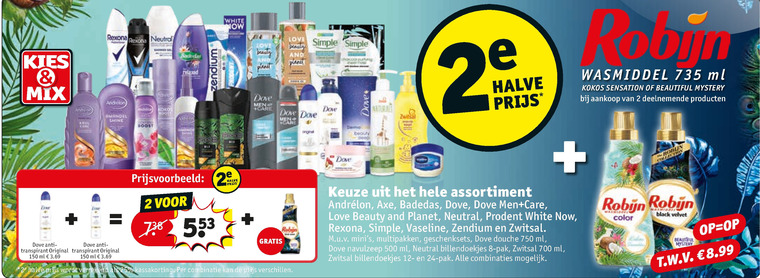 Dove   douchegel, wasverzachter folder aanbieding bij  Kruidvat - details