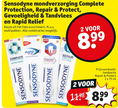 Sensodyne   tandpasta folder aanbieding bij  Kruidvat - details