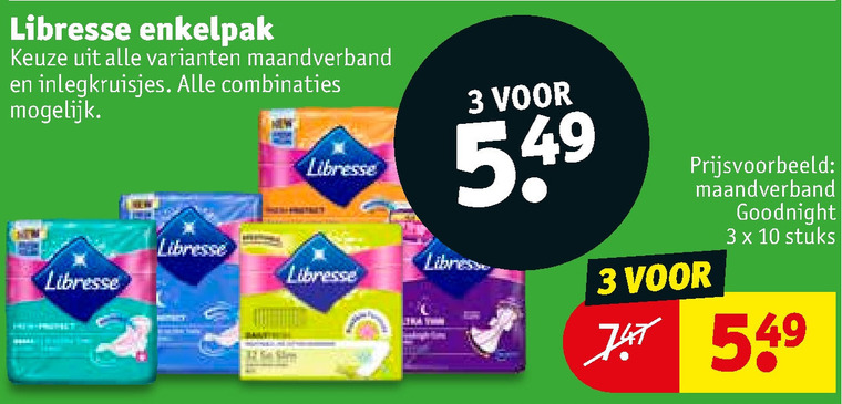 Libresse   inlegkruisjes, maandverband folder aanbieding bij  Kruidvat - details