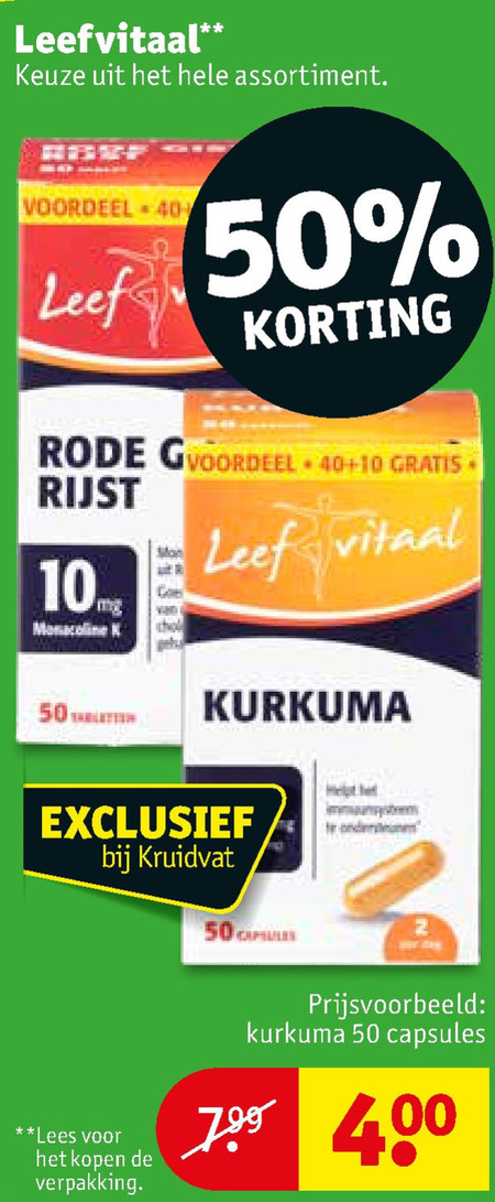 Leef Vitaal   voedingssupplement folder aanbieding bij  Kruidvat - details