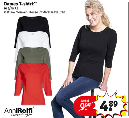 AnniRolfi   dames t-shirt folder aanbieding bij  Kruidvat - details