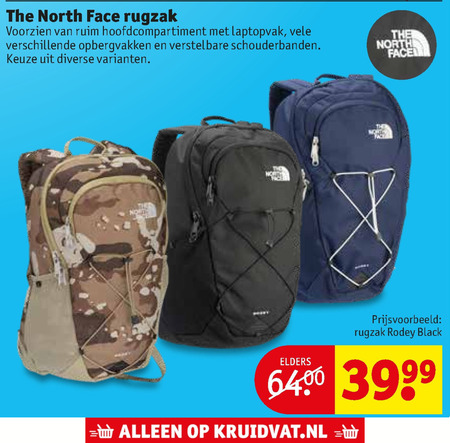 The North Face   rugtas folder aanbieding bij  Kruidvat - details