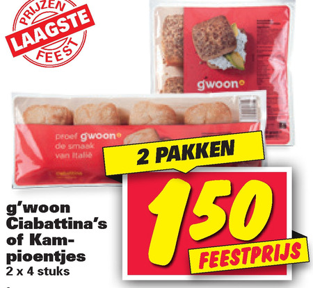 Gwoon   ciabatta folder aanbieding bij  Nettorama - details