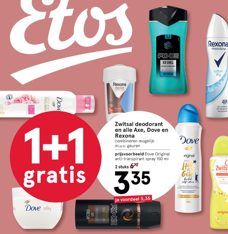 Dove   deodorant, handcreme folder aanbieding bij  Etos - details