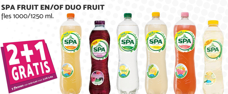 Spa en Fruit   fruitdrank folder aanbieding bij  MCD Supermarkt Basis - details