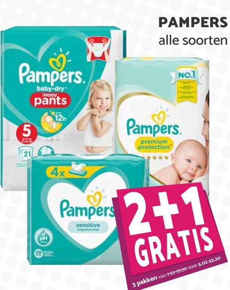 Pampers   luierbroekjes, luiers folder aanbieding bij  MCD Supermarkt Basis - details