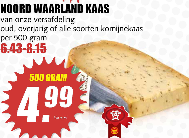 Noord Waarland   kaas, kruidenkaas folder aanbieding bij  MCD Supermarkt Basis - details