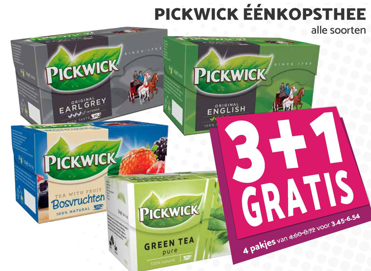 Pickwick   thee folder aanbieding bij  Boons Markt - details