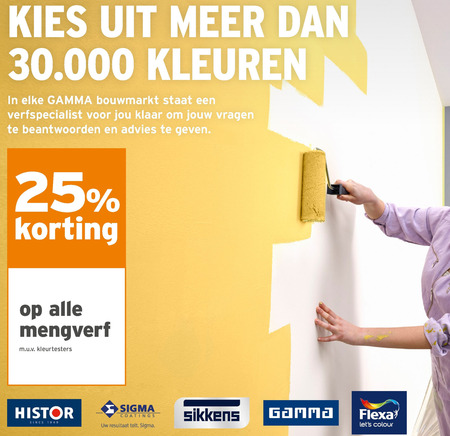 Histor   mengverf folder aanbieding bij  Gamma - details