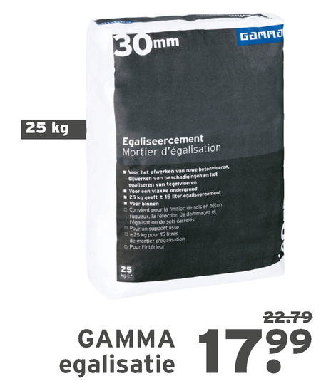 Gamma Huismerk   egaliseercement folder aanbieding bij  Gamma - details