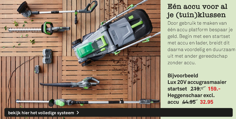 Afdeling Bijna eerste Lux heggenschaar, elektrische grasmaaier folder aanbieding bij Karwei - details Afdeling Bijna eerste Lux heggenschaar, elektrische grasmaaier folder aanbieding bij Karwei - details