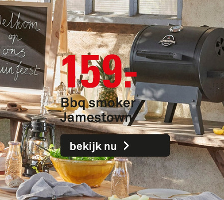 Jamestown   houtskool barbecue folder aanbieding bij  Karwei - details