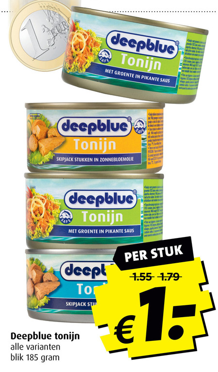 Deepblue   tonijn in blik folder aanbieding bij  Boni - details