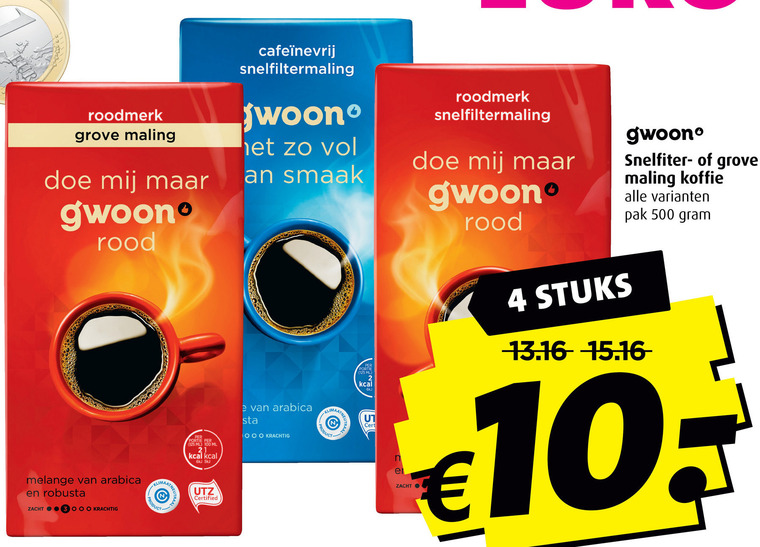 Gwoon   koffie folder aanbieding bij  Boni - details