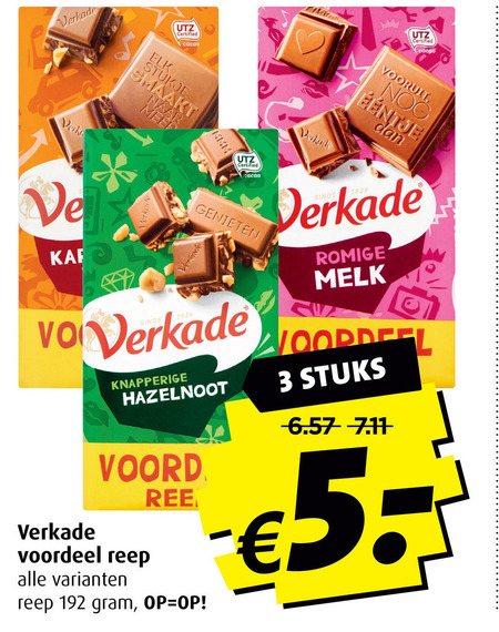 Verkade   chocolade folder aanbieding bij  Boni - details