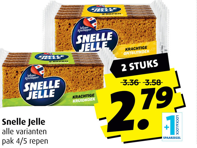 Snelle Jelle   ontbijtkoekreep folder aanbieding bij  Boni - details