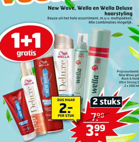 New Wave   hairspray, haargel folder aanbieding bij  Trekpleister - details