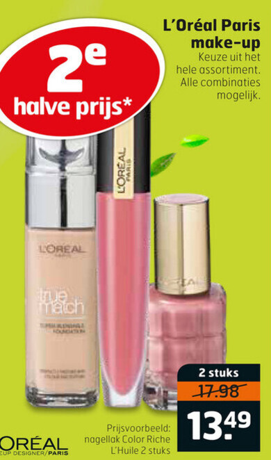 L Oreal   shampoo, lipstick folder aanbieding bij  Trekpleister - details