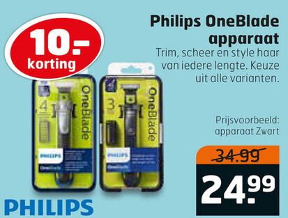 Philips   elektrisch scheerapparaat folder aanbieding bij  Trekpleister - details