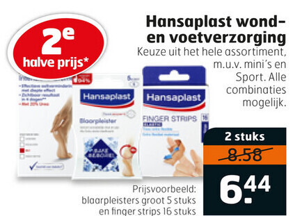 Hansaplast   blaarpleisters, likdoornpleisters folder aanbieding bij  Trekpleister - details