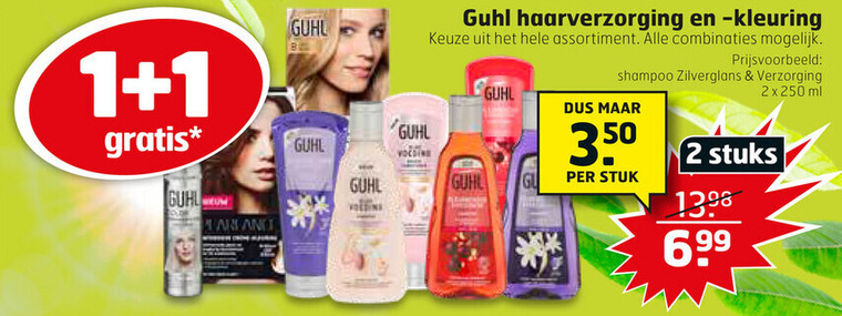 Guhl   haarkleuring, hairspray folder aanbieding bij  Trekpleister - details