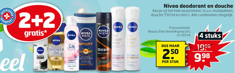 Nivea   deodorant, douchegel folder aanbieding bij  Trekpleister - details