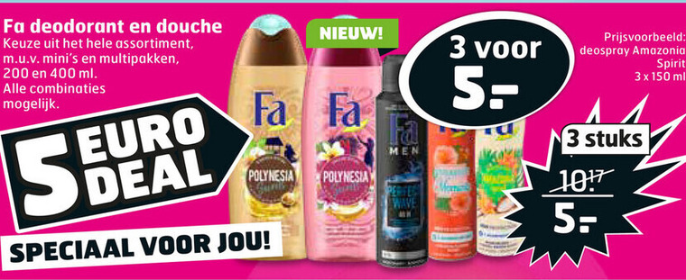 Fa   deodorant, douchegel folder aanbieding bij  Trekpleister - details