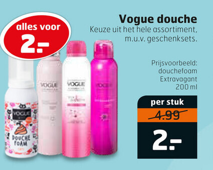 Vogue   douchegel folder aanbieding bij  Trekpleister - details