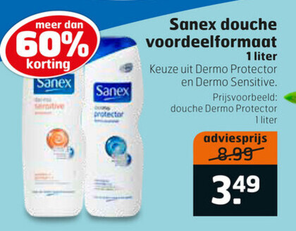 Sanex   douchegel folder aanbieding bij  Trekpleister - details