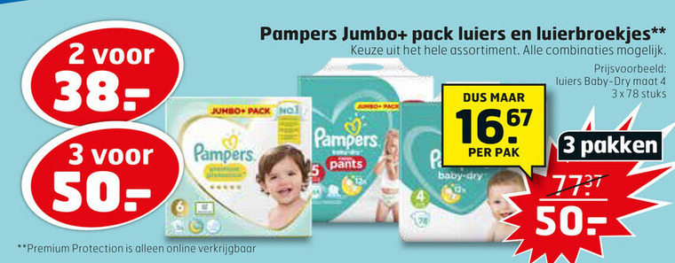 Pampers   luierbroekjes, luiers folder aanbieding bij  Trekpleister - details