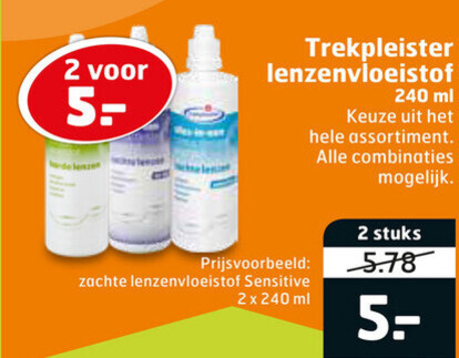 Trekpleister Huismerk   contactlensvloeistof, shampoo folder aanbieding bij  Trekpleister - details