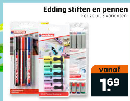 Edding   pen, viltstiften folder aanbieding bij  Trekpleister - details