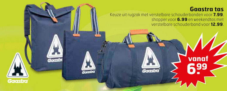 Gaastra rugtas folder aanbieding bij Trekpleister - details