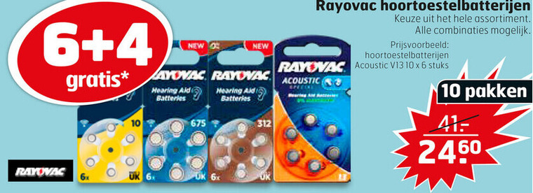 Rayovac   gehoorapparaatbatterijen folder aanbieding bij  Trekpleister - details