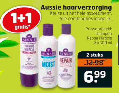 Aussie   hairspray, conditioner folder aanbieding bij  Trekpleister - details