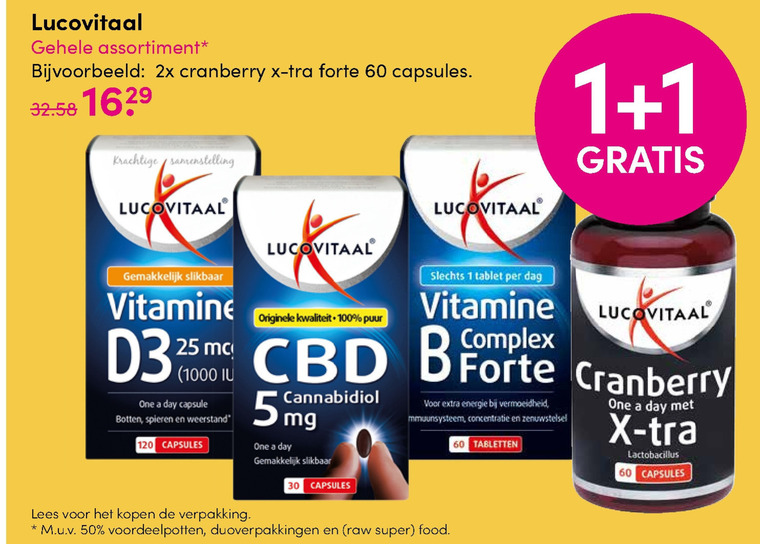 Lucovitaal   voedingssupplement folder aanbieding bij  DA - details