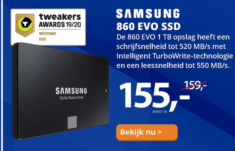 Samsung   ssd harde schijf folder aanbieding bij  Paradigit - details