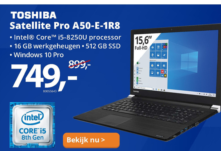 Toshiba   notebook folder aanbieding bij  Paradigit - details