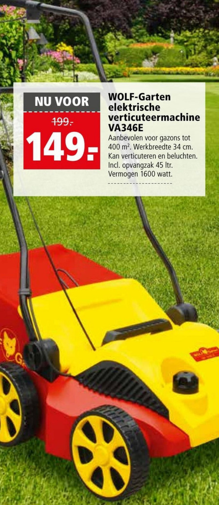 Wolf Garten   verticuteermachine folder aanbieding bij  Welkoop - details