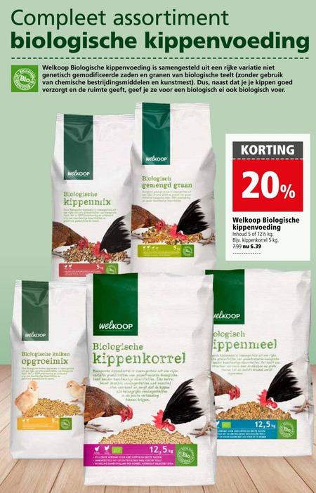 Welkoop Huismerk   kippenvoer folder aanbieding bij  Welkoop - details